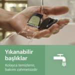 نمای نزدیک تیغه استیل خودتیزشونده ماشین اصلاح فیلیپس