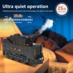 حالت نورپردازی آبی یخی دستگاه بخور قطار مدل Vintage Train 300