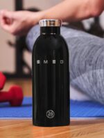 بطری آب عایق‌دار اسمگ Clima Bottle با لوگوی کروم برجسته و پوشش براق