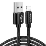 کابل تبدیل USB به لایتنینگ یسیدو مدل CA54 با طول ۳۰ سانتی‌متر روی میز کار