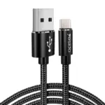 کابل تبدیل USB به تایپ‌سی یسیدو مدل CA54 با طول ۳۰ سانتی‌متر روی زمینه سفید