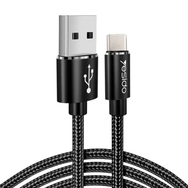 کابل تبدیل USB به تایپ‌سی یسیدو مدل CA54 با طول ۳۰ سانتی‌متر روی زمینه سفید