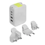 آداپتور دیواری InfinityLAB مدل InstantCharger 100W در کنار کیف حمل