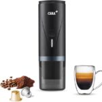 نمای روبرو از دستگاه اسپرسو ساز برقی قابل حمل سراپلاس مدل CERA+ PCM03