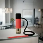 نمای نزدیک بدنه شفاف قلیان HY-S01 و شلنگ شیشه‌ای