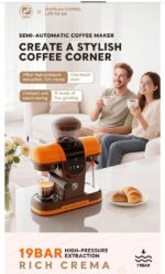 عملکرد بخارپاش چرخشی برای فوم‌گیری شیر در اسپرسوساز ME2603