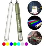 نمای نزدیک از دکمه‌ها و پورت شارژ USB/Type-C چراغ بادی خورشیدی