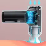 نمایی از چراغ LED نشانگر روی بدنه ماساژور شیائومی