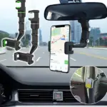 نمای نزدیک از فیکس سه‌نقطه‌ای نگهدارنده گوشی Universal Mirror