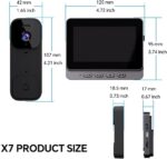 صفحه نمایش ۴.۳ اینچی رنگی مانیتور داخلی زنگ تصویری X7