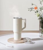 نمای نزدیک از دهانه عریض ماگ شیائومی Mijia Straw Cup