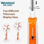 چراغ LED فعال پنکه ایستاده شارژی ویداسی مدل WD-248