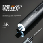 جعبه رنگی پیچ‌گوشتی برقی UFTools مدل UF-882066 و محتویات بسته‌بندی