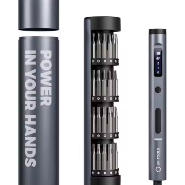 پیچ‌گوشتی برقی UFTools مدل UF-882066 به‌همراه بیت‌های مغناطیسی در کیف پارچه‌ای