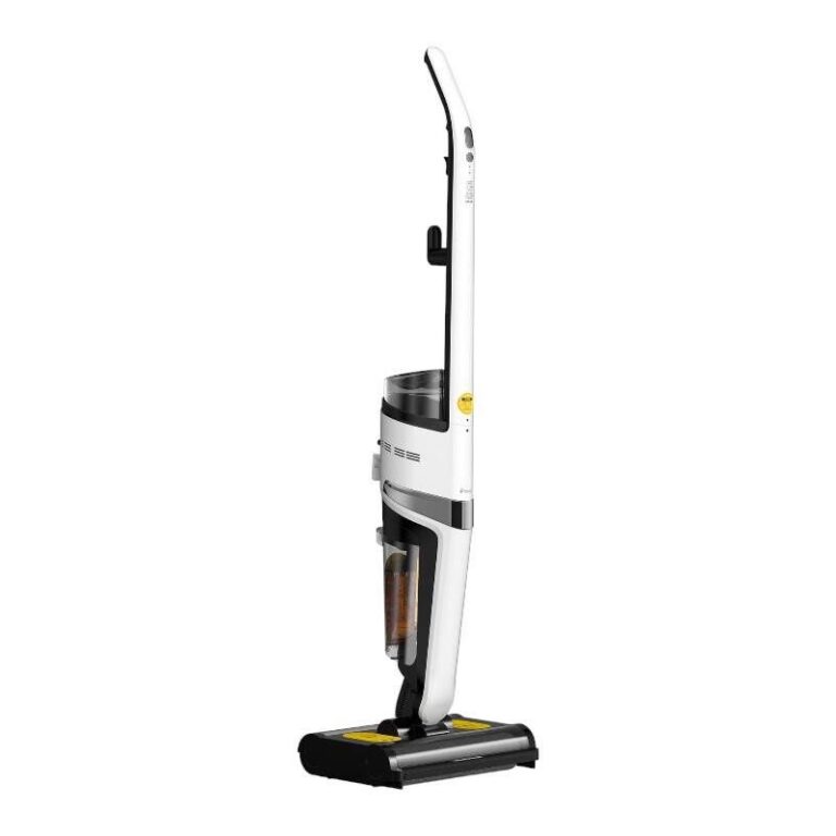 نمای نزدیک جارو برقی شیائومی Deerma DEM-VX20W روی کفپوش