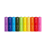 بسته ۱۰ عددی باتری نیم‌قلمی رنگارنگ شیائومی مدل Mi AAA Rainbow Batteries
