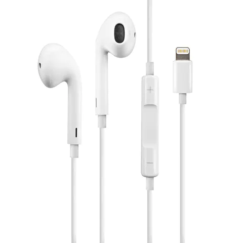 نمای نزدیک هندزفری سیمی لایتنینگ اپل مدل EarPods