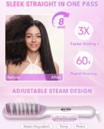 برس صافکننده بخار SHEGLAM با رنگ Mauve Purple روی میز آرایش